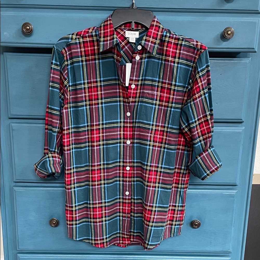 J. Crew Multicolor Plaid Button Down Shirt